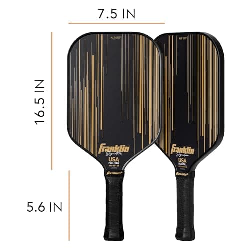 Franklin Sports Pro Pickleball Paddles - Signature Series Pro Pickleball Paddle with MaxGrit Surface - USA Pickleball (USAPA) Approved Tournament Pickleball Paddles - 13mm + 16mm Polypropylene Cores
