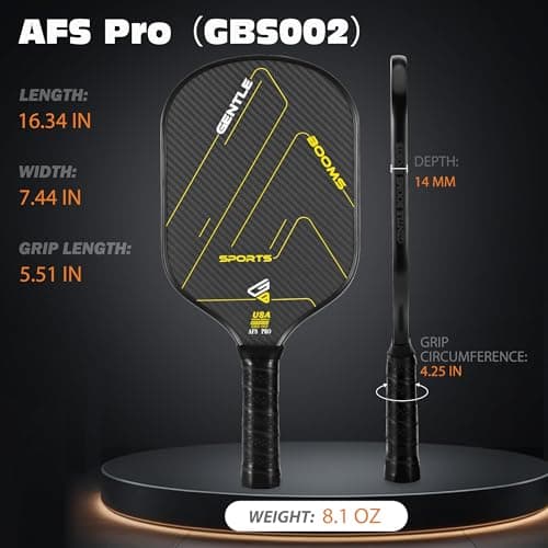Pickleball Paddles,3K Raw T700 Carbon Fiber Pickleball Paddle with High Grit & Spin,Aerospace-Grade Ultra-Light Titanium-Aluminum Honeycomb Core & Face,The Pickleball Rackets for Novice & Pro Players