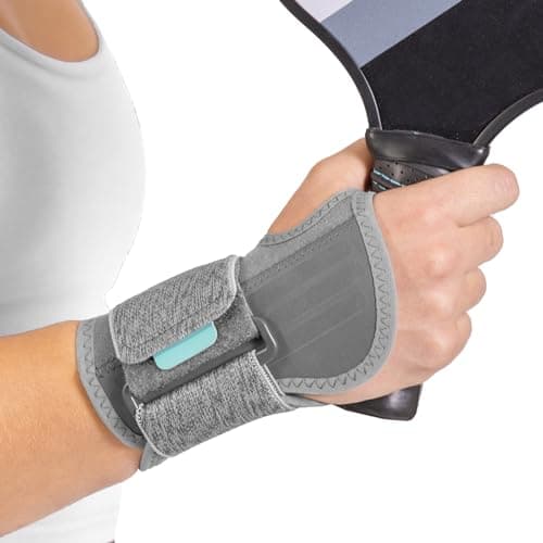 BraceAbility Wrist Support for Men and Women - Tennis and Pickleball Wrist Brace, Sports Injury Relief, Sprained Wrist Recovery, Tendonitis Support, Cycling, Volleyball, Golf - Right Hand (Small)