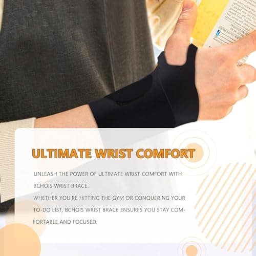 Wrist Brace,Wrist Support for Carpal Tunnel Pain Relief,Ulnar Wrist Brace Ultra-Thin Elastic for Tear,Wrist wraps Repetitive Wrist Use Injury,Fits Both Wrists