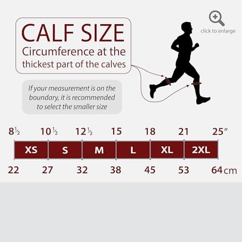 Rymora Calf Compression Sleeves Men Women - Leg Compression Sleeve Footless Socks - Shin Splint Relief Fitness Running