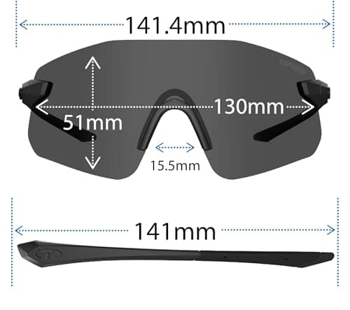 Tifosi Vogel SL Sport Sunglasses Men & Women - Ideal For Baseball, Cycling, Cricket, Golf, Hiking, Running