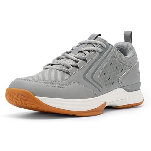 FitVille Tennis Shoes for Men Pickleball Shoes Sneakers | Court Racquetball Athletic Shoes for Racquet Sport | Wide Toe Box & Arch Support