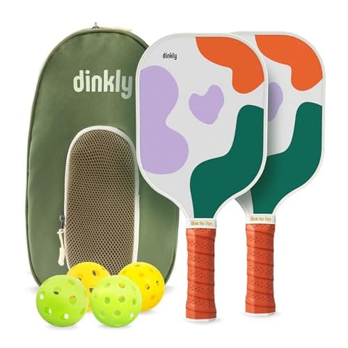 Pickleball Paddles Set of 2/4- USAPA Approved Graphite/Fiberglass Pickleball Racket, 2 Pickleball Rackets, 4 Balls and 1 Portable Carry Bag, Aesthetic Pickle Ball Set for Men Women Beginners