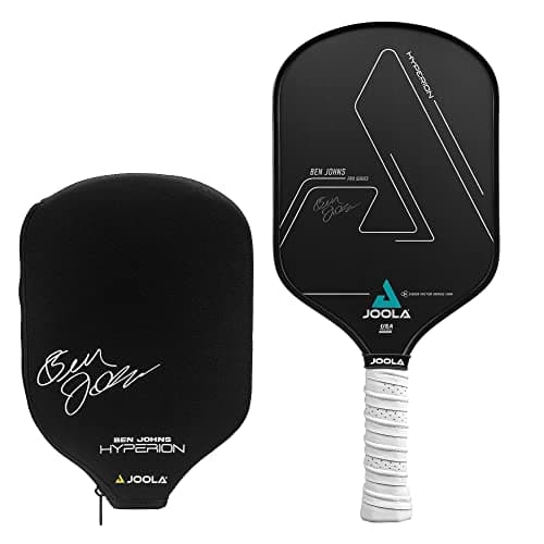 JOOLA Ben Johns Hyperion Pickleball Paddle - Select Raw Carbon Surface or Carbon Abrasion Surface for Increased Power and Spin - Elongated Grip Handle - Carbon Fiber Pickleball Paddle - USAP Approved