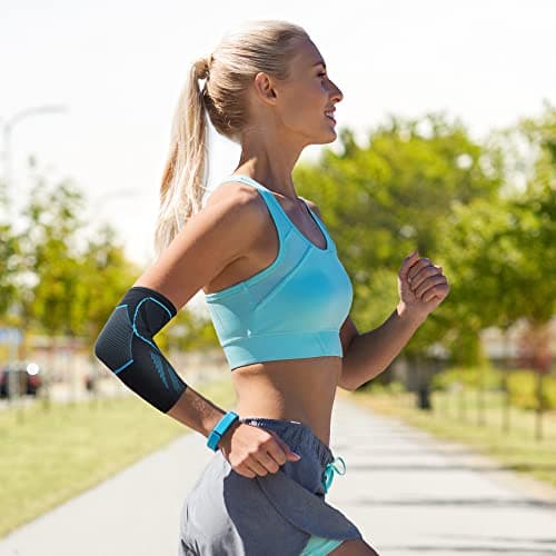 Arm Supports Sleeve,Elbow Compression Sleeve(1 Pair)，Tennis Elbow Braces for Tendonitis and Tennis Elbow，Arm Supports golfer，tennis elbow relief for women & men,elbow sleeve for weightlifting