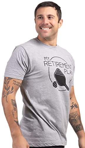 My Retirement Plan: Pickleball | Funny Pickle Ball Player Retiree Paddle Joke T-Shirt for Men Women