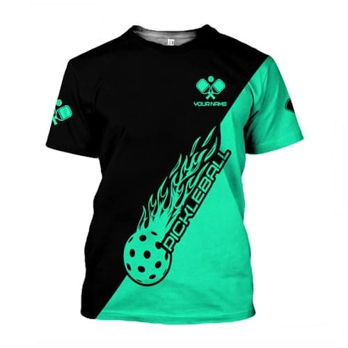 Personalized 3D Pickleball Shirts for Men, Pickle Ball Jersey Shirt Short Sleeve, Pickleball Shirt Gifts for Grandpa