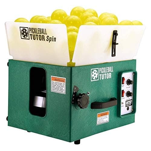 Pickleball Tutor Spin Model. Variable SIDESPIN. Made in USA by #1 Pickleball Machine Company.