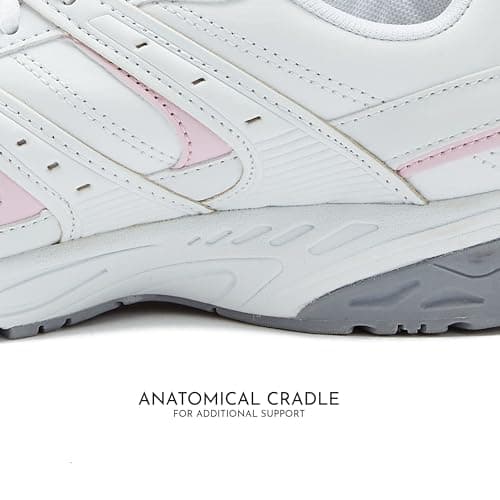 Avia Verge Womens Sneakers - Tennis, Court, Cross Training, or Pickleball Shoes for Women, Classic Black or Walking White Sneakers with Arch Support, Wide Width or Medium