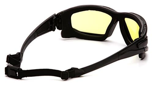 PYRAMEX I-Force Sporty Dual Pane Anti-Fog Goggle, Black Frame/Clear Anti-Fog Lens