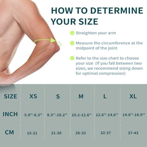 Tennis Elbow Sleeve,Elbow Compression Sleeve, Elbow Brace For Tendonitis and Tennis Elbow,Golfers, Arthritis, Bursitis. Elbow Pain Relief,Weightlifting, Fit for Men & Women