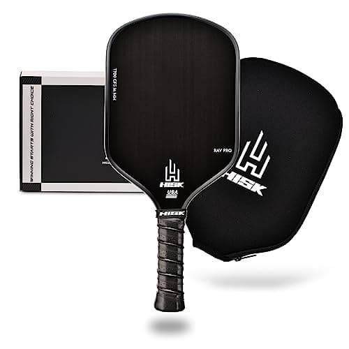 RAV PRO Pickleball Paddle - Ultimate HIGH END 16mm Japanese Toray T700 Raw Carbon Fiber CFS w/Excellent GRIT Roughness Texture, Aero Dynamic Curve, USAPA Approved, Non Slip Grip