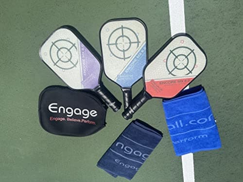 Engage Encore EX 6.0 Pickleball Paddle | USAPA Approved | Textured FiberTEK High Compression Fiberglass Face & ControlPRO II Polymer Core