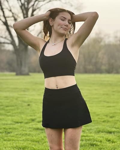 Stelle Women's Tennis Golf Skirts High Waisted with Pockets Inner Shorts for Athletic Skorts Sports Running Pickleball