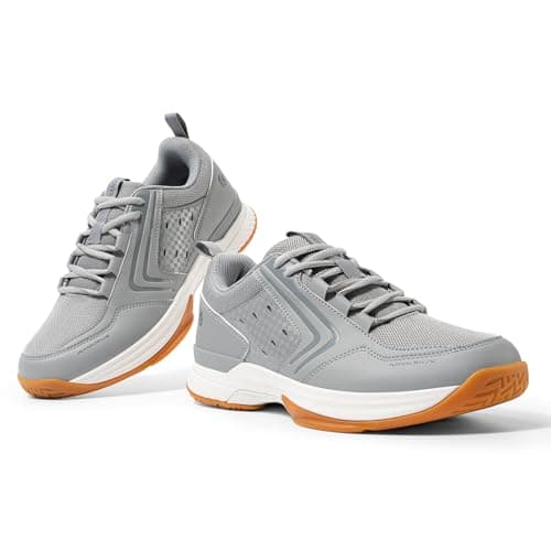 FitVille Tennis Shoes for Men Pickleball Shoes Sneakers | Court Racquetball Athletic Shoes for Racquet Sport | Wide Toe Box & Arch Support