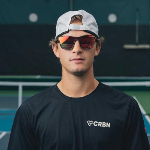 CRBN Drift Pickleball Glasses for Men & Women - Pickleball Eye Protection - Photochromic Lens Provides Sun & Impact Protection in All Conditions - Meets ANSI Z87.1 & Z80.3