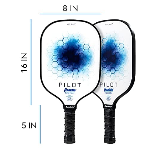 Franklin Sports Pickleball Paddle - Pilot Polypropylene Core Pickleball Racket - Official USA Pickleball (USAPA) Approved Pickleball Paddle - Lightweight Pro Racket - 10mm Thick Core