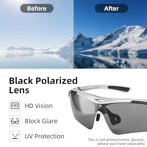 ROCKBROS Pickleball Glasses for Men & Women – ANSI Z87.1 Certified Safety Glasses, UV400 Protection & Interchangeable Strap