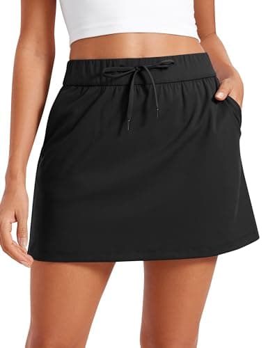 CRZ YOGA 4-Way Stretch Skirts for Women High Waisted Work Casual Golf Tennis Skirt Skorts with 5 Pockets