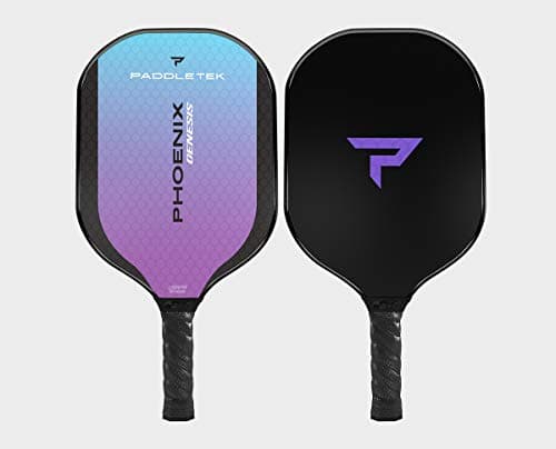 Paddletek Phoenix Genesis - Professional Pickleball Paddles with Honeycomb Core – Polycore & Fiberglass Epoxy Surface - High Tack Performance Grip – 7.4 oz to 7.8 oz – 5 Colors- USAPA Approved