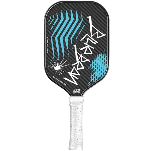 Pickleball Paddles,USA Pickleball Approved,Carbon Fiber Pickleball Paddle with 16MM Polymer Honeycomb Core Provides Lighter Weight&Higher Grit&Spin,Engineered for Professional Players,BlueBean