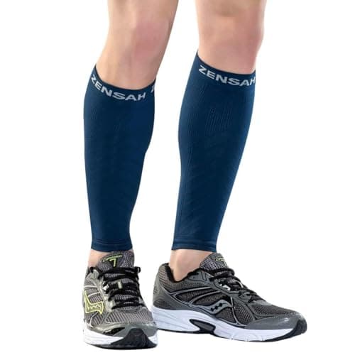 Zensah Running Leg Compression Sleeves - Shin Splint, Calf Compression Sleeve Men and Women