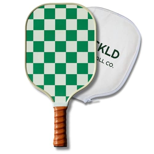Stylish Premium Pickleball Paddle Racket | Durable Fiberglass Surface | Honeycomb Core | Perfect Addition to a Pickleball Set | Indoor Outdoor Pickle Ball Paddle