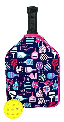 Pickleball Paddle Cover, Paddle protector, paddle cover with fence hook and pocket, pickleball paddle cover gift