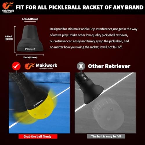 Pickleball Ball Retriever Silicone Pickleball Grabber and Picker