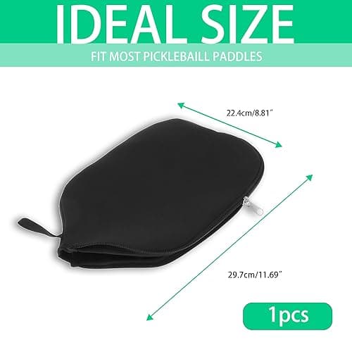 Pickleball Paddle Cover - 8.8 x 11.7 inches Racket Sleeve Bag with Handle Strap, Universal Case Size Fits Most USAPA Standard and Elongated Pickball Paddles