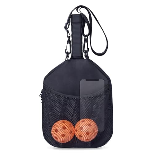 Pickleball Paddle Cover and Storage Bag With Pockets - Water Resistant Racket Sleeve for Standard & Extended Paddles
