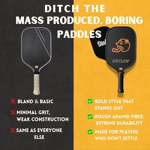 Pickleball Paddles, Kevlar Pickleball Paddle with 16mm Core, Designed for Ultimate Power and Control, High Grit & Spin, Elongated Foam Injected Edges for Expanded Sweet Spot, Bold Lightweight Design