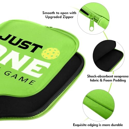 Poen 4 Pcs Ball Paddle Covers 8.5 x 11 Inch Protective Paddle Cover Racket Sleeve Bag with Zipper Universal Case Size Fits up to 8.25 in Wide for ball Sports Men Women Gift