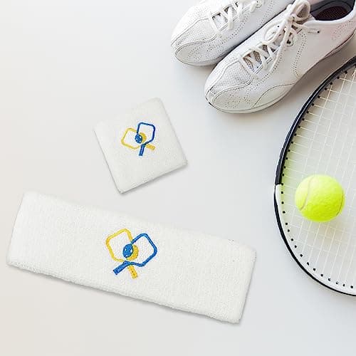 Suhine 4 Pcs Sports Headband 8 Pcs Moisture Wicking Wristband Breathable Sweat Absorption Sweatband for Christmas Valentine‘s Day Gift