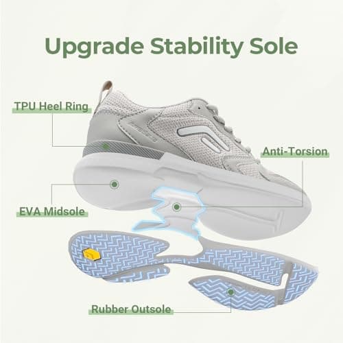 FitVille Wide Pickleball Shoes for Women Outdoor Court Lightweight Tennis Shoes Womens Ultra Cushioning Court Shoes with Arch Support & Wide Toe Box