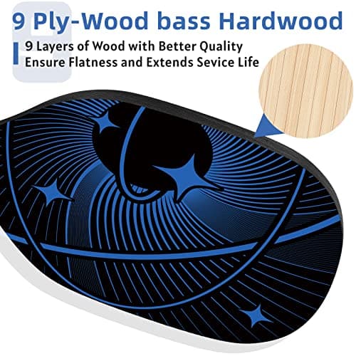 Pickleball Paddles, Pickleball Set with 4 Premium Wood Pickleball Paddles, 4 Pickleball Balls, 4 Cooling Towels & Carry Bag, Pickleball Rackets with Ergonomic Cushion Grip, Gifts for Men Women