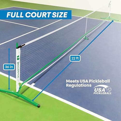 Pickleball 3.0 Tournament-Quality Net - Portable, Lightweight Steel Construction - Meets Tournament Regulation