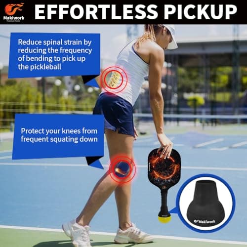 Pickleball Ball Retriever Silicone Pickleball Grabber and Picker