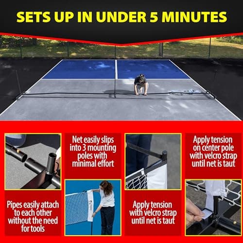 Deluxe Heavy Duty Pickleball Net with Wheels 2.0