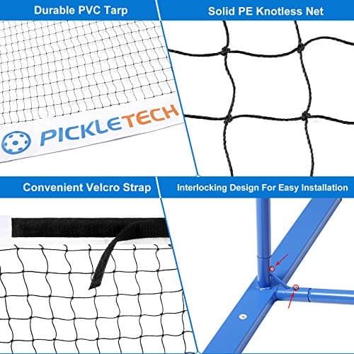 Portable Pickleball Net - 22 FT USAPA Regulation Size, Applies to Indoor & Outdoor & Driveway, Pickle Ball Net System with Carrying Bag