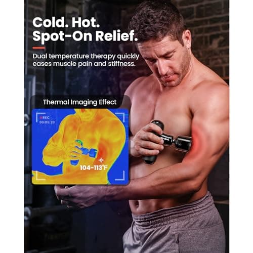 BOB AND BRAD Q2 Pro Mini Massage Gun with Heat and Cold Head,Pocket-Sized Deep Tissue Massager Gun,Portable Percussion Muscle Massager Gun, Ultra Small&Quiet Muscle Massage Gun, FSA and HSA Eligible