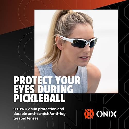 ONIX Pickleball Falcon Eyewear Sun Protection Non-Slip Nose Piece Modern and Lightweight Secure Design