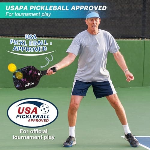 Pickleball Paddles, USAPA Approved Fiberglass Surface Pickleball Set with Pickleball Rackets, Pickleball Paddles Set ​for Men Women