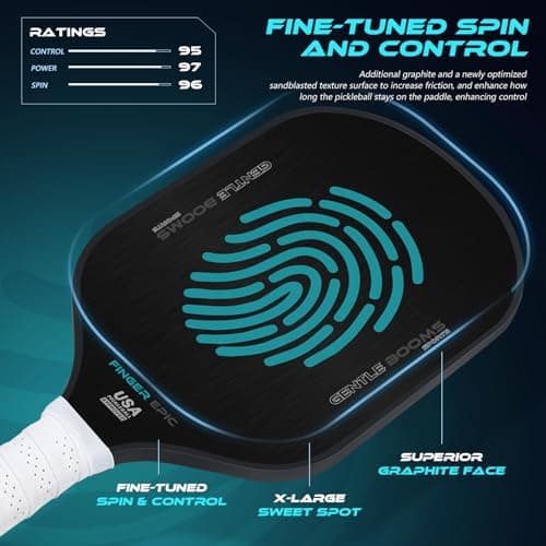 GBS Pickleball Paddles, All Aviation Aluminum Technology with Graphite Pickleball Paddle Surface and Cushion Comfort Grip, Ideal for Novice and Pro Players - USA Pickleball Approved