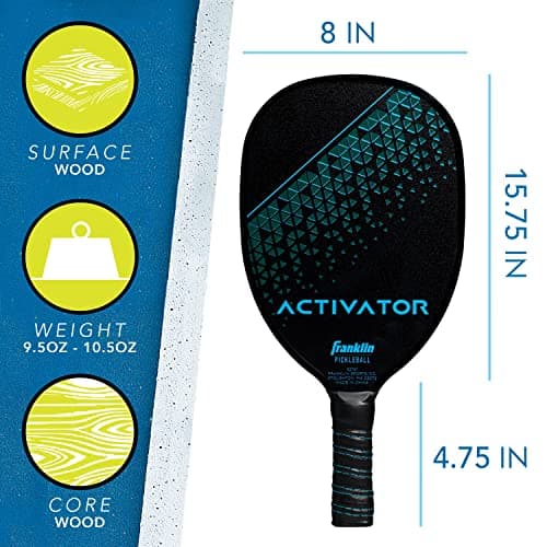 Franklin Sports Pickleball Paddle and Ball Set - Wooden Pickleball Rackets + Pickleballs - Activator - USA Pickleball (USAPA) Approved