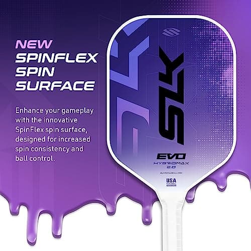 SLK Latitude 2.0 Pickleball Paddle | G4 Graphite Pickleball Paddle Face | Rev-Core+ Technology with SpinFlex Surface | Redesigned for Performance and Control