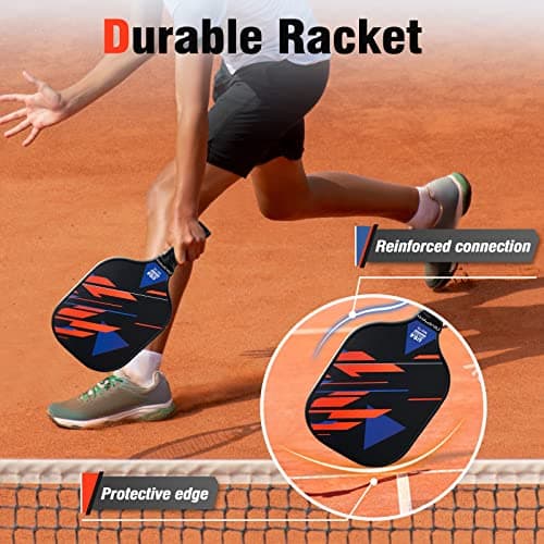 niupipo Pickleball Paddles Set of 2/4, USAPA Approved Lightweight Pickleball Rackets, Durable Fiberglass Surface with Polypropylene Honeycomb Core, Cushion Grip and Carry Bag
