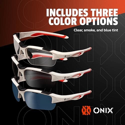 ONIX Pickleball Falcon Eyewear Sun Protection Non-Slip Nose Piece Modern and Lightweight Secure Design