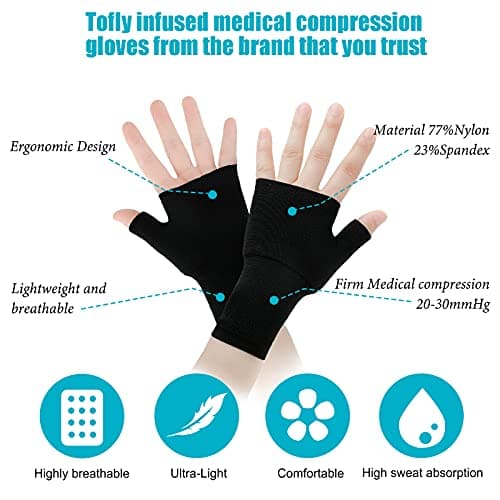 Geyoga 4 Pcs Unisex Wrist Thumb Support Fingerless Compression Gloves Wrist Support Brace for Sports, Fits Small-Check Size Chart Before Ordering(Black, Nude Color,5.9-6.7 Inch)